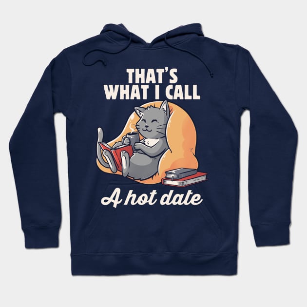Hot Date Cute Funny Cat Gift Hoodie by eduely